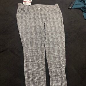 PULL ON PONTE Plaid pants